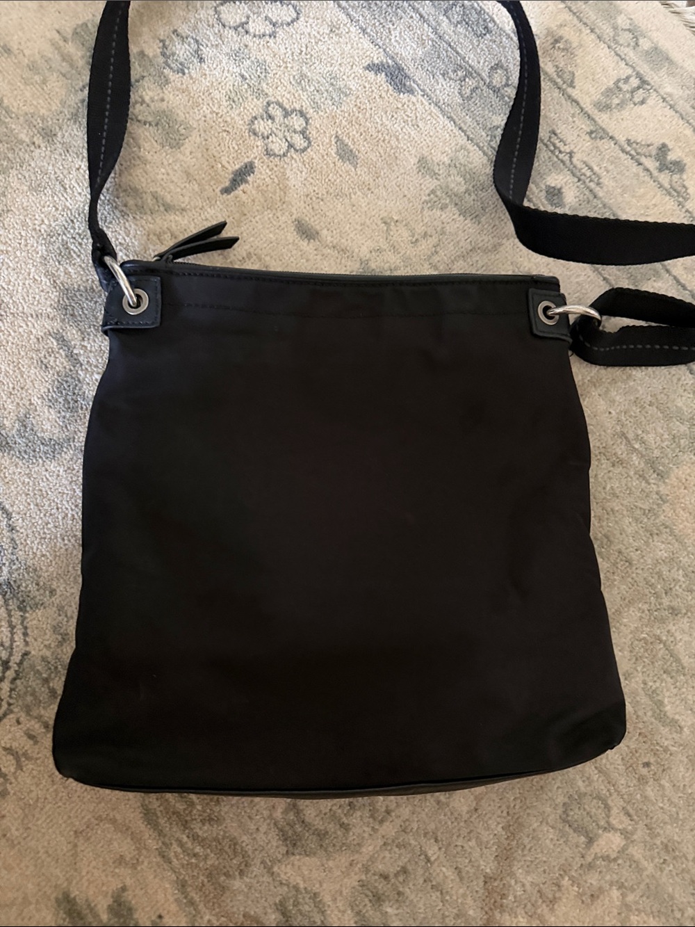 Black Crossbody Bag with Front Zip Pocket - Picture 2 of 5